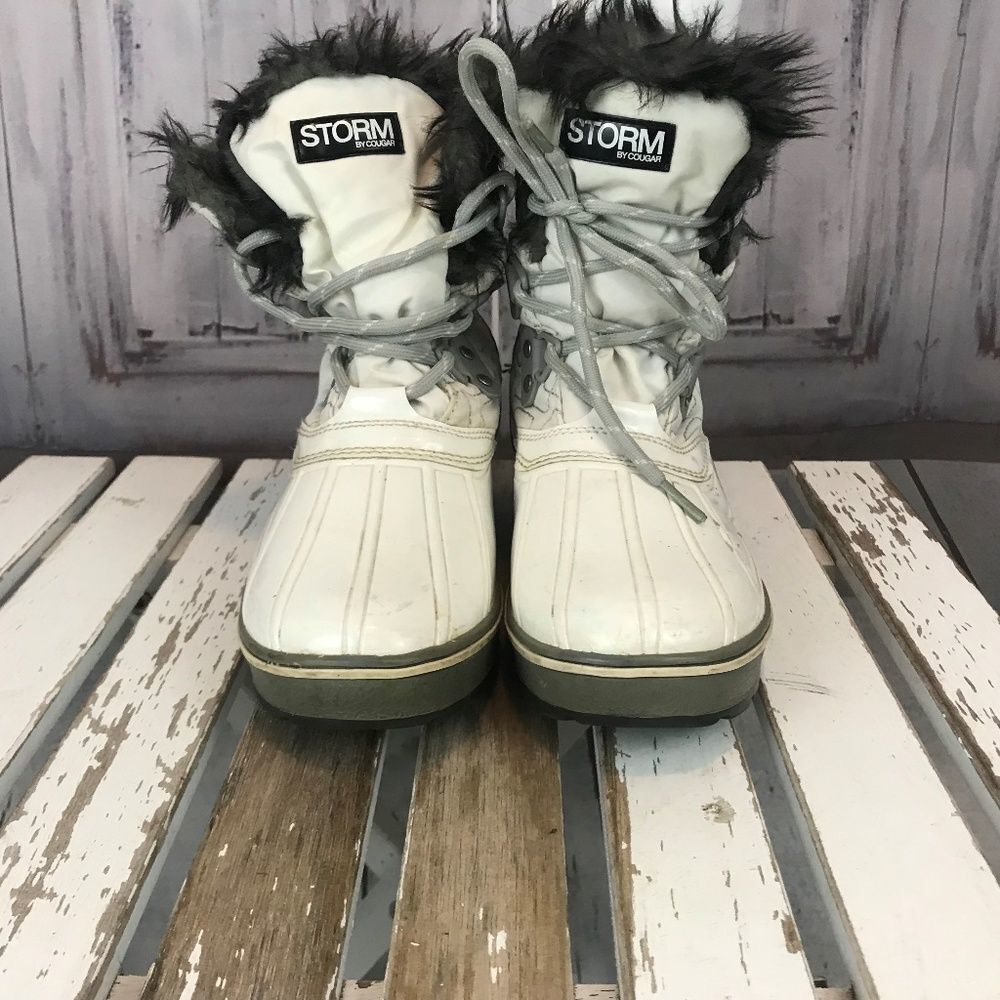 Storm White Tie Short Winter Cold Weather‎ Boot